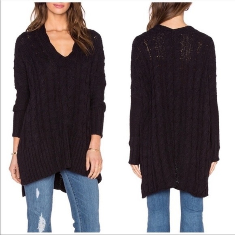 Women's Black V-Neck Sweater